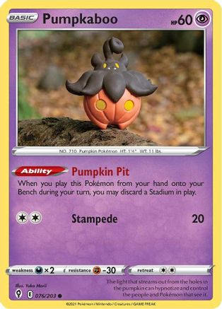 Pumpkaboo (076/203) [Sword & Shield: Evolving Skies] | Silver Goblin