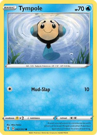 Tympole (42) Reverse Holofoil - Evolving Skies