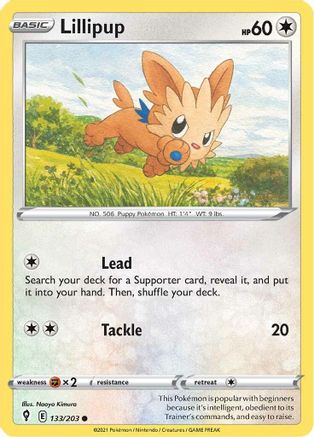 Lillipup (133) Reverse Holofoil - Evolving Skies
