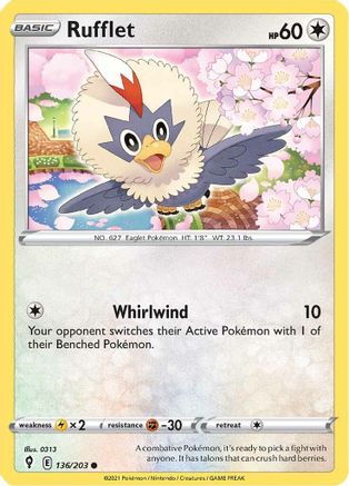 Rufflet (136) Reverse Holofoil - Evolving Skies
