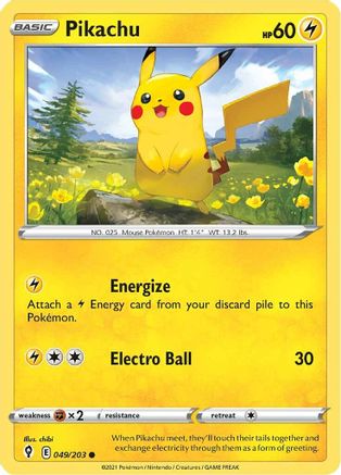 Pikachu (49) Reverse Holofoil - Evolving Skies
