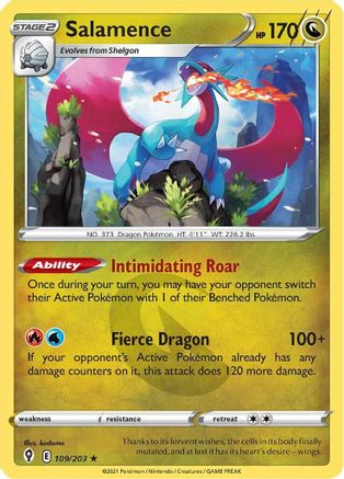 Salamence (109) Reverse Holofoil - Evolving Skies