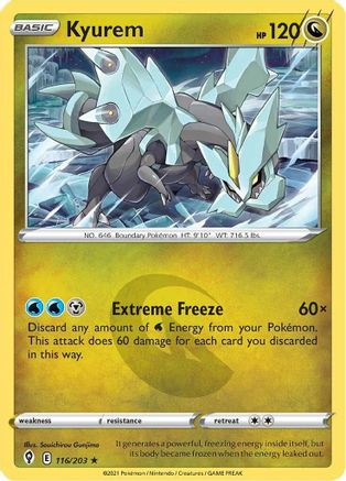 Kyurem (116) Reverse Holofoil - SWSH07 Evolving Skies