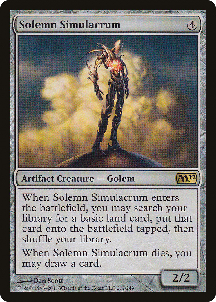Solemn Simulacrum (217) Foil - Magic 2012