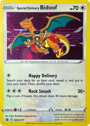 Special Delivery Bidoof (SWSH177) Holofoil - SWSH Sword & Shield Promo Cards