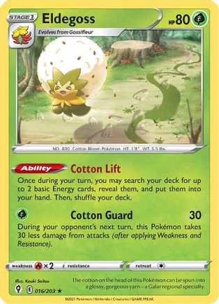 Eldegoss (016/203) (Theme Deck Exclusive) [Sword & Shield: Evolving Skies] | Silver Goblin