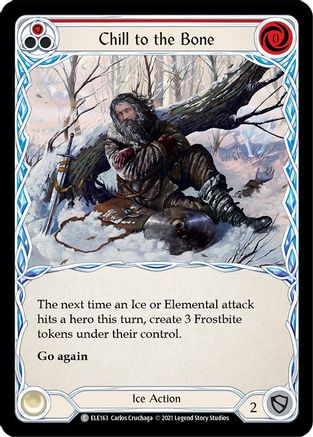 Chill to the Bone (Red) (ELE163) (1st Edition) Rainbow Foil - Tales of Aria