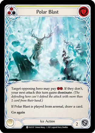 Polar Blast (Yellow) (ELE167) 1st Edition Rainbow Foil - Tales of Aria