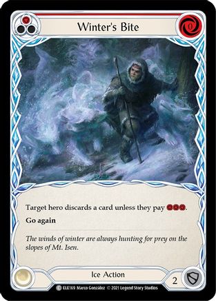 Winter's Bite (Red) (ELE169) 1st Edition Rainbow Foil - Tales of Aria