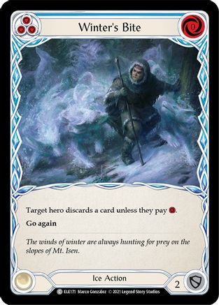 Winter's Bite (Blue) (ELE171) 1st Edition Rainbow Foil - Tales of Aria