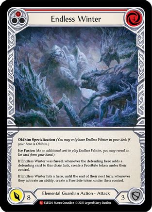 Endless Winter (ELE004) 1st Edition Rainbow Foil - Tales of Aria