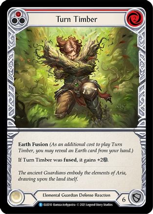 Turn Timber (Red) (ELE010) Unlimited Edition Rainbow Foil - Tales of Aria
