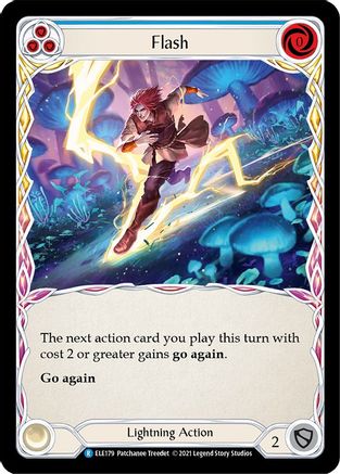 Flash (Blue) (ELE179) (1st Edition) Rainbow Foil - Tales of Aria