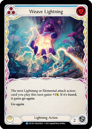 Weave Lightning (Blue) (ELE182) 1st Edition Rainbow Foil - Tales of Aria
