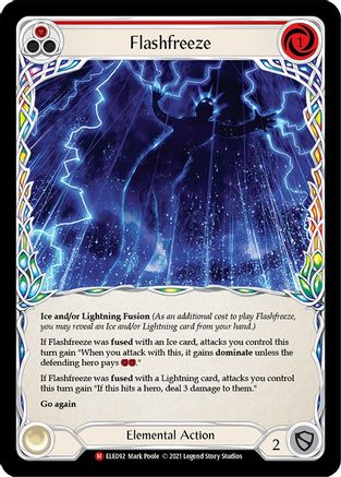 Flashfreeze (ELE092) 1st Edition Rainbow Foil - Tales of Aria