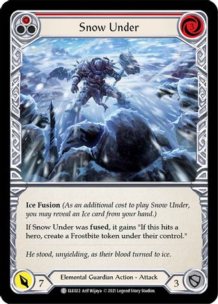 Snow Under (Red) (ELE022) (1st Edition) Rainbow Foil - Tales of Aria