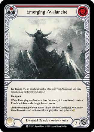 Emerging Avalanche (Red) (ELE025) (Unlimited Edition) Rainbow Foil - Tales of Aria