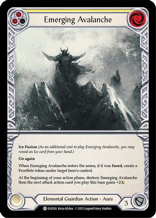 Emerging Avalanche (Yellow) (ELE026) (Unlimited Edition) Rainbow Foil - Tales of Aria