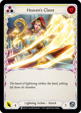 Heaven's Claws (Yellow) (ELE193) (1st Edition) Rainbow Foil - Tales of Aria