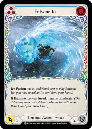 Entwine Ice (Blue) (ELE099) 1st Edition Rainbow Foil - Tales of Aria