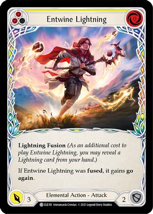 Entwine Lightning (Yellow) (ELE101) (Unlimited Edition) Rainbow Foil - Tales of Aria