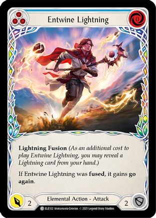 Entwine Lightning (Blue) (ELE102) 1st Edition Rainbow Foil - Tales of Aria