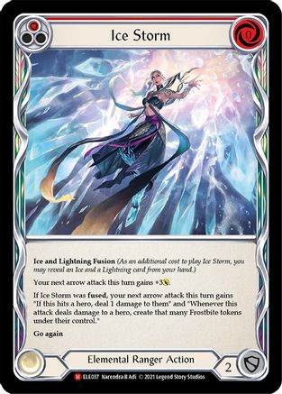 Ice Storm (ELE037) Unlimited Edition Rainbow Foil - Tales of Aria