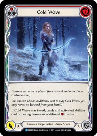 Cold Wave (Red) (ELE038) (1st Edition) Rainbow Foil - Tales of Aria