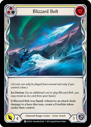 Blizzard Bolt (Yellow) (ELE045) Unlimited Edition  - Tales of Aria