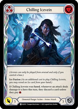 Chilling Icevein (Blue) 1st Edition Rainbow Foil (ELE052) - Tales of Aria | Silver Goblin