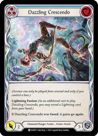 Dazzling Crescendo (Blue) (ELE055) 1st Edition Rainbow Foil - Tales of Aria