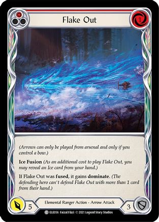 Flake Out (Red) (ELE056) 1st Edition Rainbow Foil - Tales of Aria