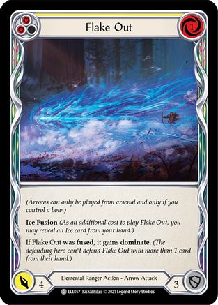Flake Out (Yellow) (ELE057) 1st Edition Rainbow Foil - Tales of Aria