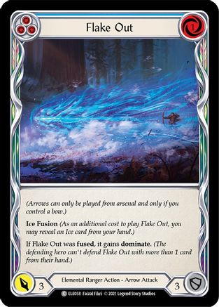 Flake Out (Blue) (ELE058) 1st Edition Rainbow Foil - Tales of Aria