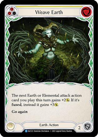 Weave Earth (Yellow) (ELE123) (1st Edition) Rainbow Foil - Tales of Aria
