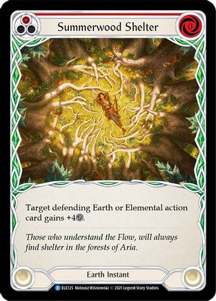 Summerwood Shelter (Red) (ELE125) Unlimited Edition Rainbow Foil - Tales of Aria