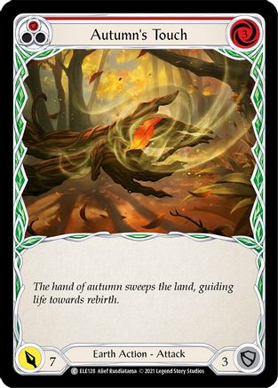 Autumn's Touch (Red) (ELE128) 1st Edition Rainbow Foil - Tales of Aria
