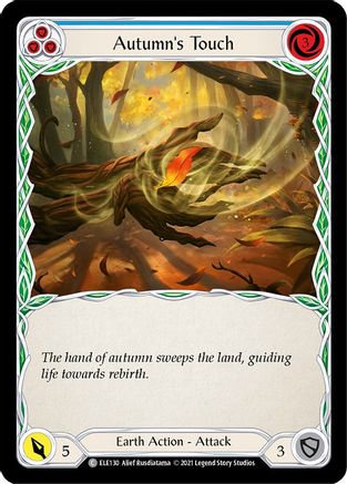 Autumn's Touch (Blue) (ELE130) 1st Edition Rainbow Foil - Tales of Aria