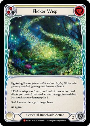 Flicker Wisp (ELE065) Unlimited Edition Rainbow Foil - Tales of Aria