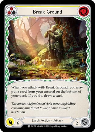 Break Ground (Yellow) (ELE132) 1st Edition  - Tales of Aria