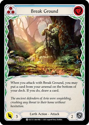 Break Ground (Blue) [U-ELE133] (Tales of Aria Unlimited)  Unlimited Rainbow Foil