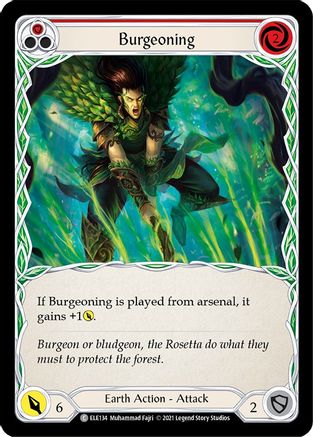 Burgeoning (Red) (ELE134) (Unlimited Edition) Rainbow Foil - Tales of Aria
