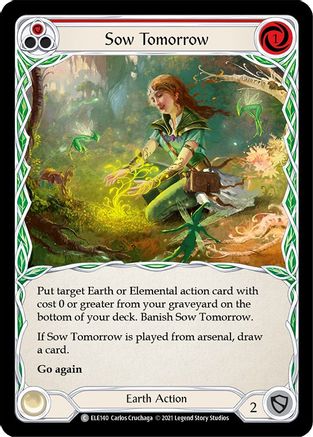 Sow Tomorrow (Red) (ELE140) Unlimited Edition Rainbow Foil - Tales of Aria