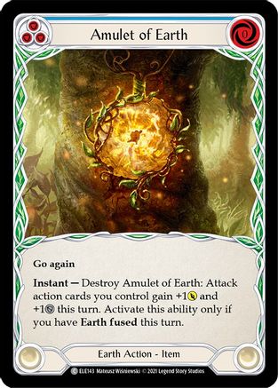 Amulet of Earth (ELE143) Unlimited Edition Rainbow Foil - Tales of Aria