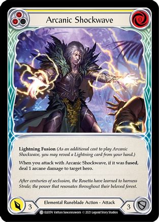 Arcanic Shockwave (Yellow) (ELE074) Unlimited Edition Rainbow Foil - Tales of Aria