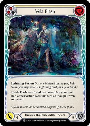 Vela Flash (Yellow) (ELE077) Unlimited Edition Rainbow Foil - Tales of Aria