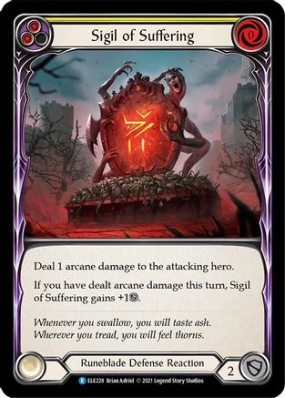 Sigil of Suffering (Yellow) (ELE228) (Unlimited Edition) Rainbow Foil - Tales of Aria