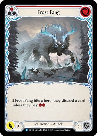 Frost Fang (Red) Unlimited Edition Rainbow Foil (ELE148) - Tales of Aria | Silver Goblin