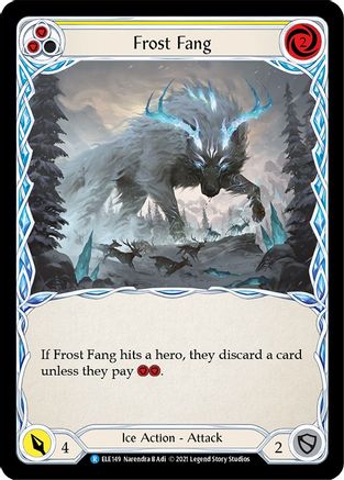 Frost Fang (Yellow) (ELE149) (1st Edition) Rainbow Foil - Tales of Aria