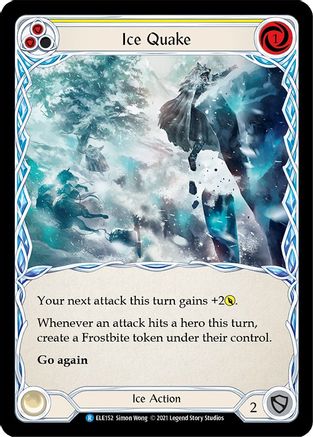 Ice Quake (Yellow) (ELE152) (1st Edition) Rainbow Foil - Tales of Aria